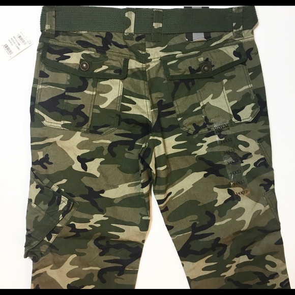 Royal Premium Denim Slim Straight Camo Cargo Pants - Picture 4 of 8